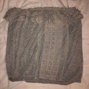 Aeropostale strapless ruffled shirt